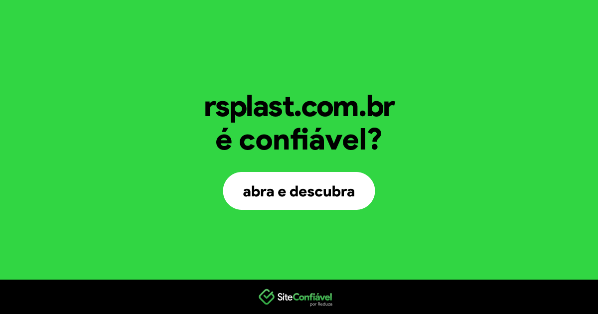 O site rsplast.com.br é confiável?