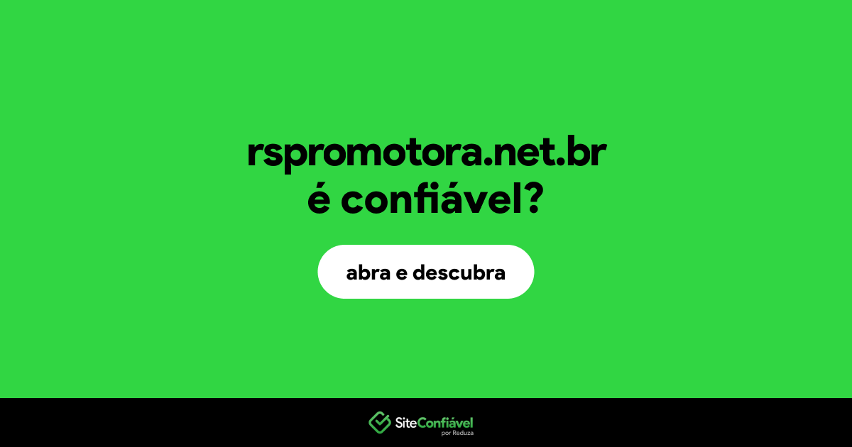 O site rspromotora.net.br é confiável?