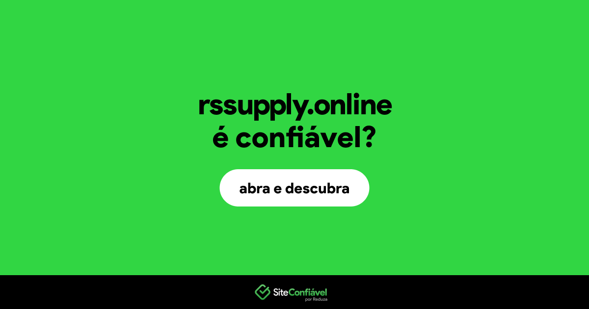O site rssupply.online é confiável?