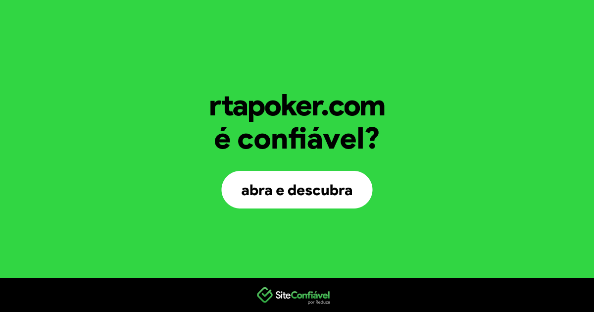 O site rtapoker.com é confiável?