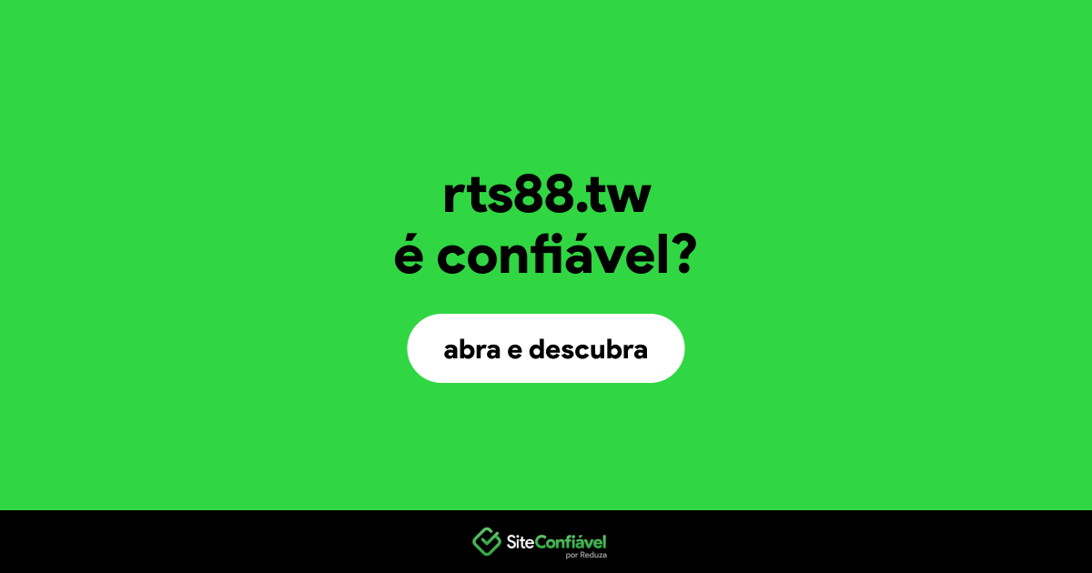 O site rts88.tw é confiável?