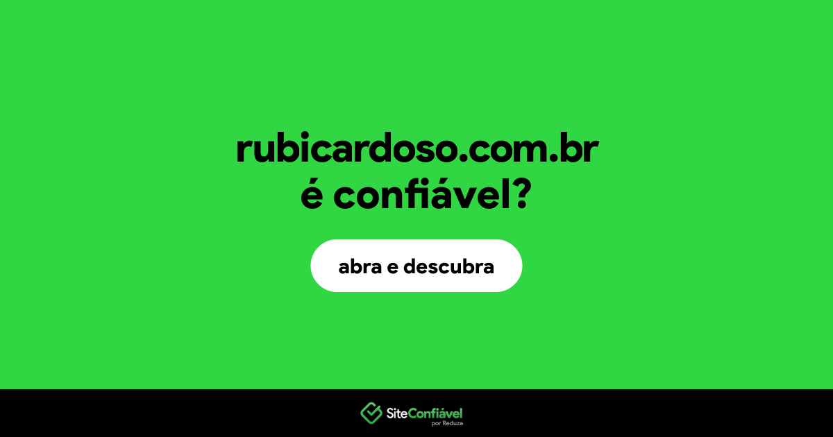 O site rubicardoso.com.br é confiável?