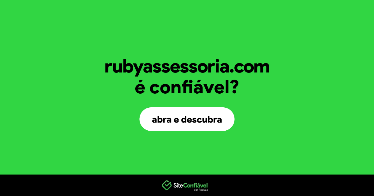 O site rubyassessoria.com é confiável?