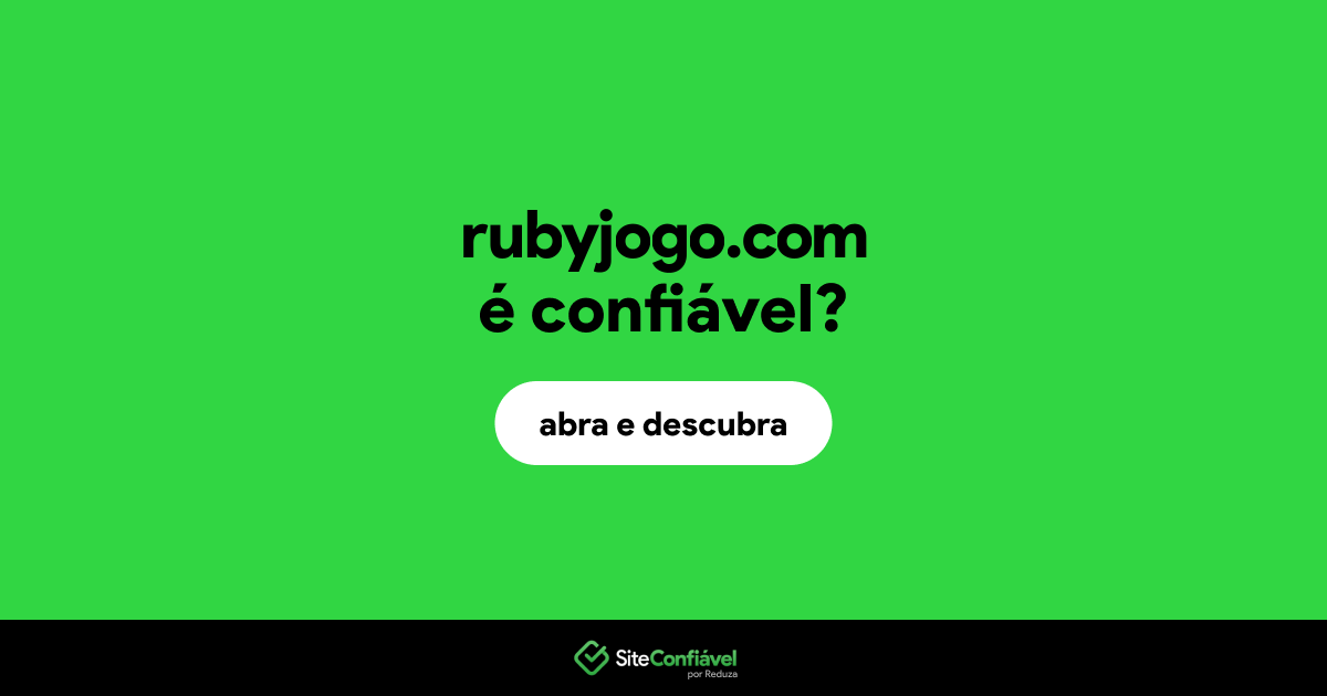 O site rubyjogo.com é confiável?
