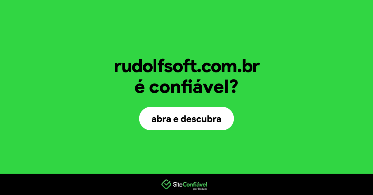 O site rudolfsoft.com.br é confiável?