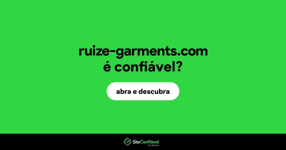 O site ruize-garments.com é confiável?