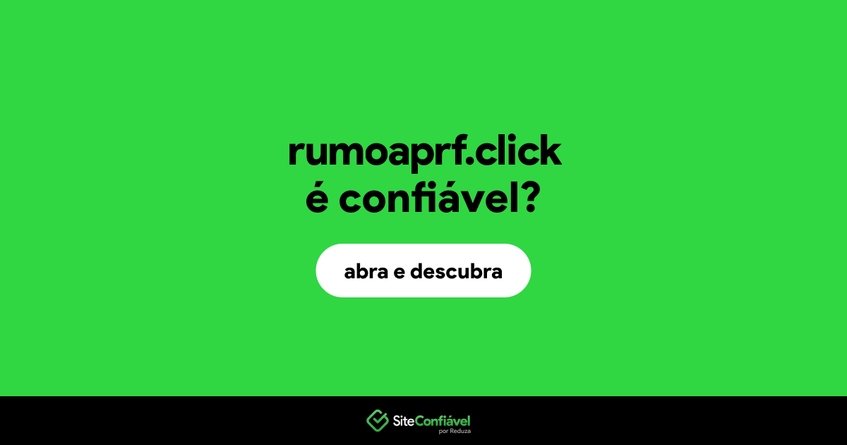 O site rumoaprf.click é confiável?