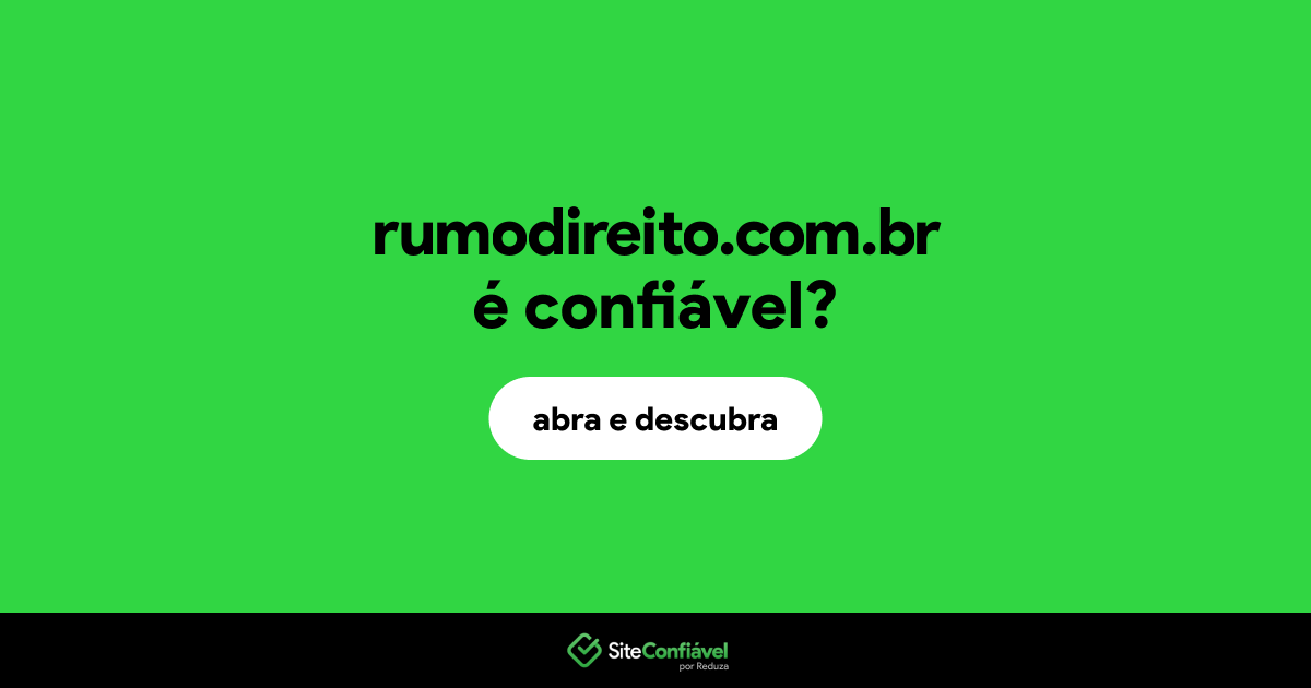 O site rumodireito.com.br é confiável?