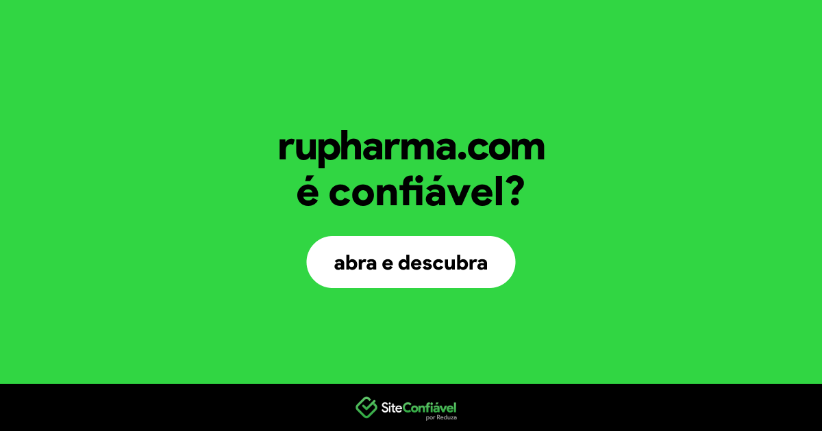 O site rupharma.com é confiável?