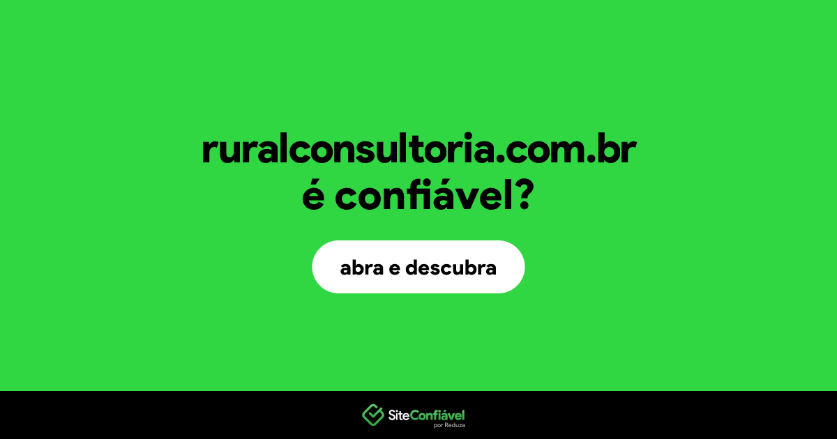 O site ruralconsultoria.com.br é confiável?
