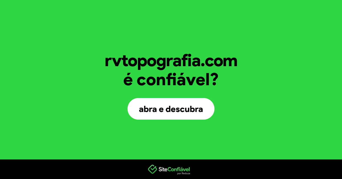 O site rvtopografia.com é confiável?