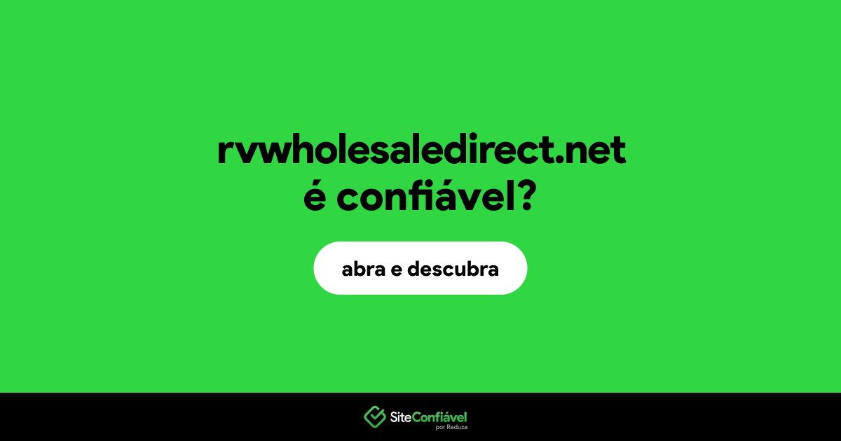 O site rvwholesaledirect.net é confiável?