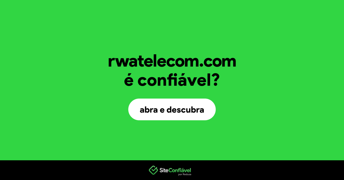 O site rwatelecom.com é confiável?