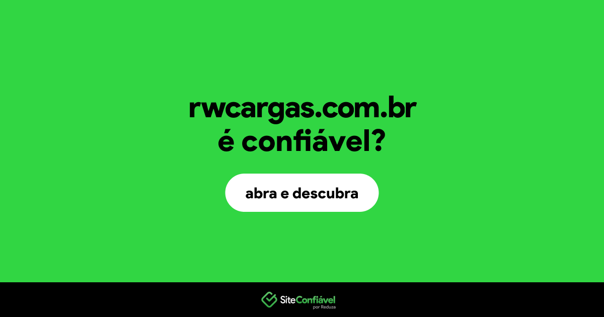 O site rwcargas.com.br é confiável?