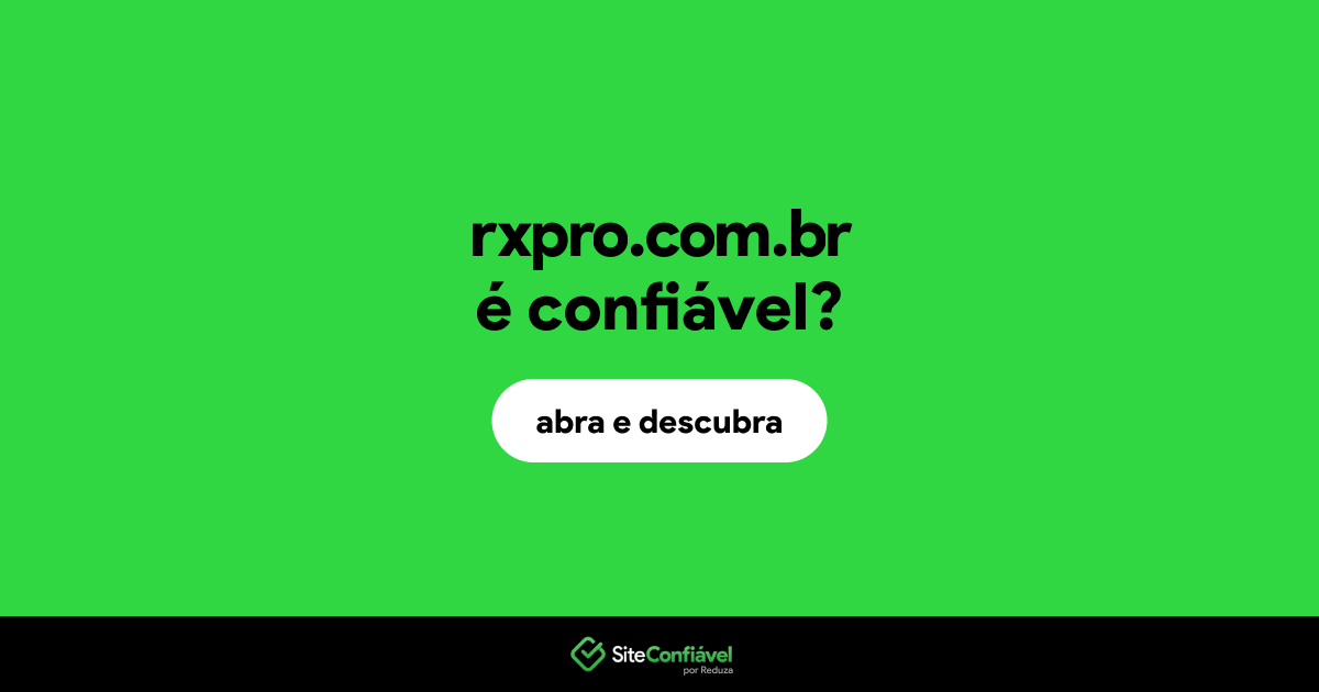 O site rxpro.com.br é confiável?