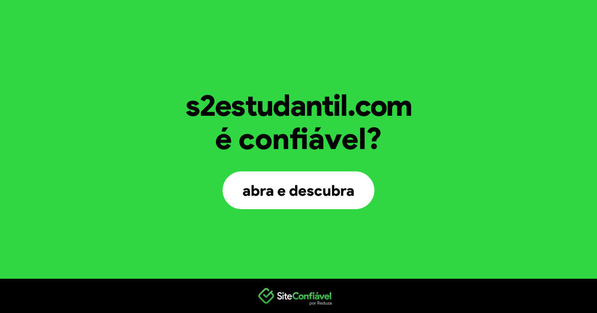 O site s2estudantil.com é confiável?