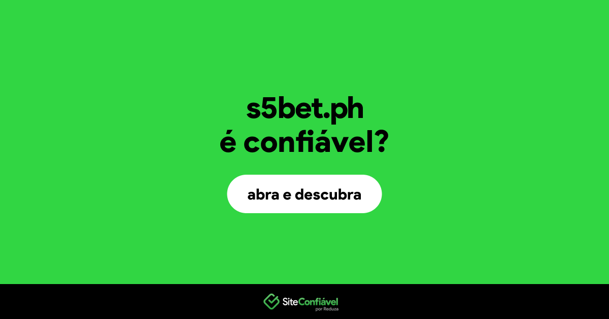 O site s5bet.ph é confiável?
