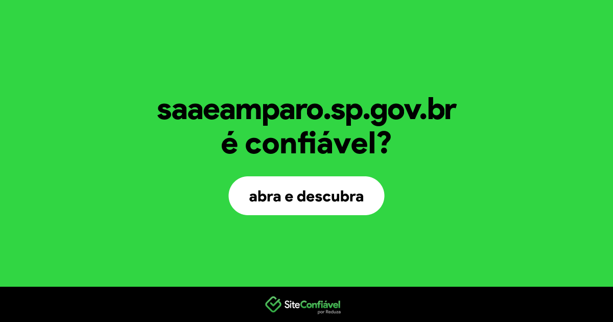 O site saaeamparo.sp.gov.br é confiável?