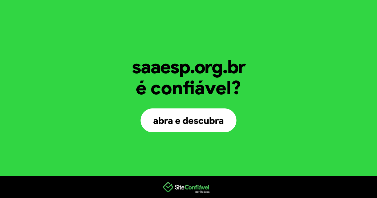 O site saaesp.org.br é confiável?