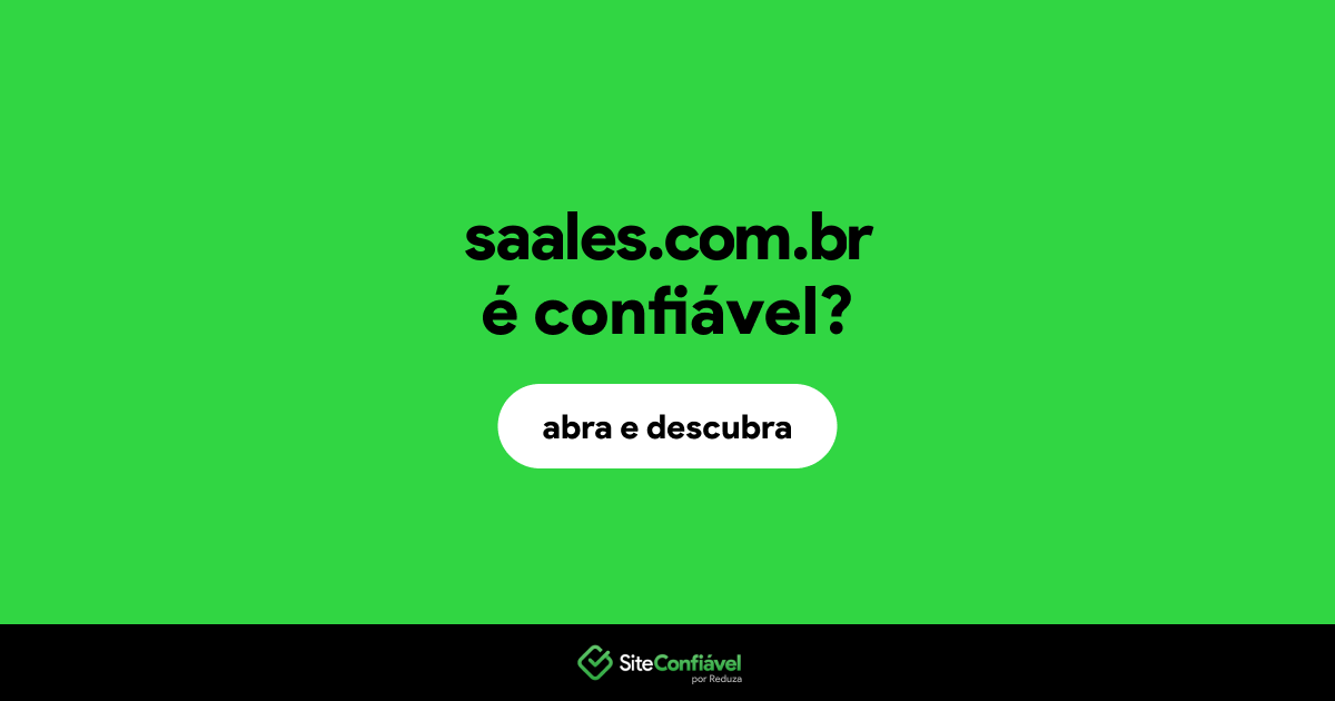 O site saales.com.br é confiável?