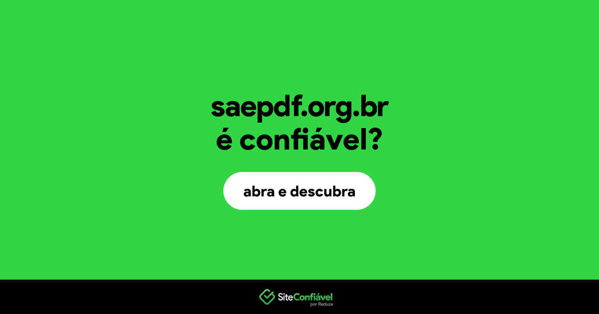 O site saepdf.org.br é confiável?