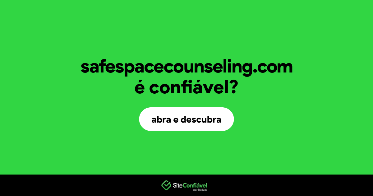O site safespacecounseling.com é confiável?