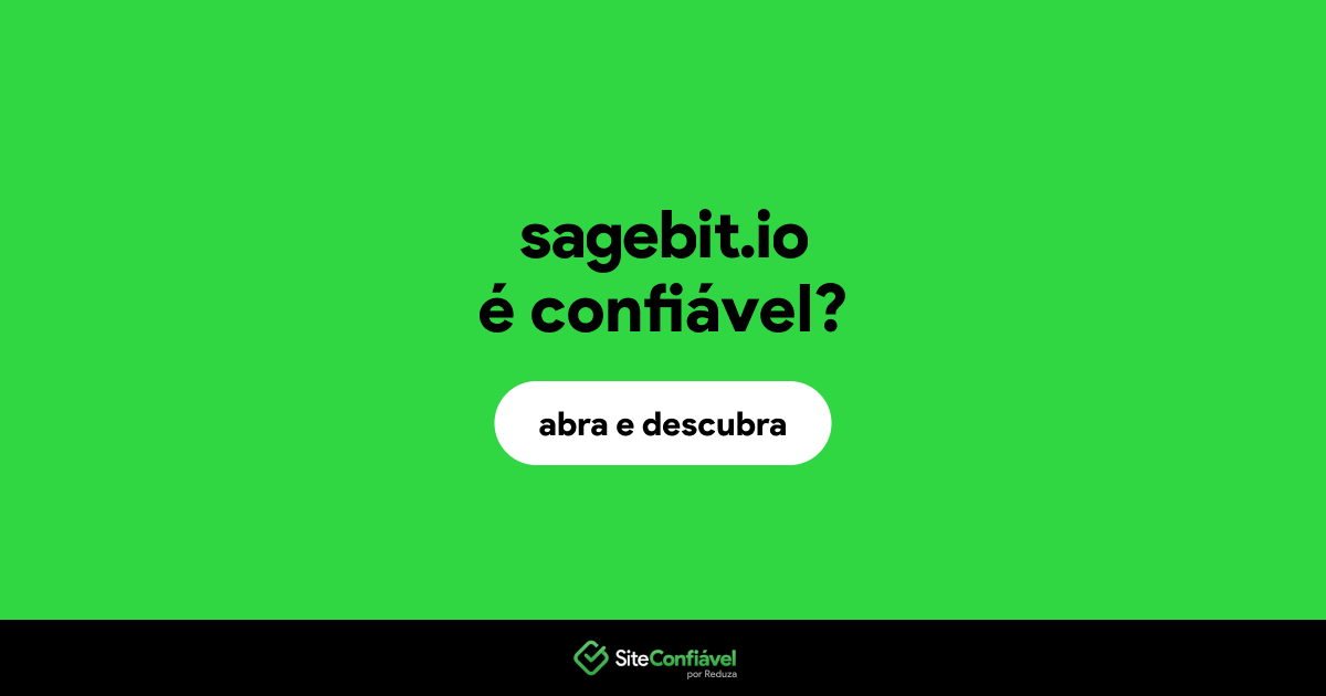 O site sagebit.io é confiável?