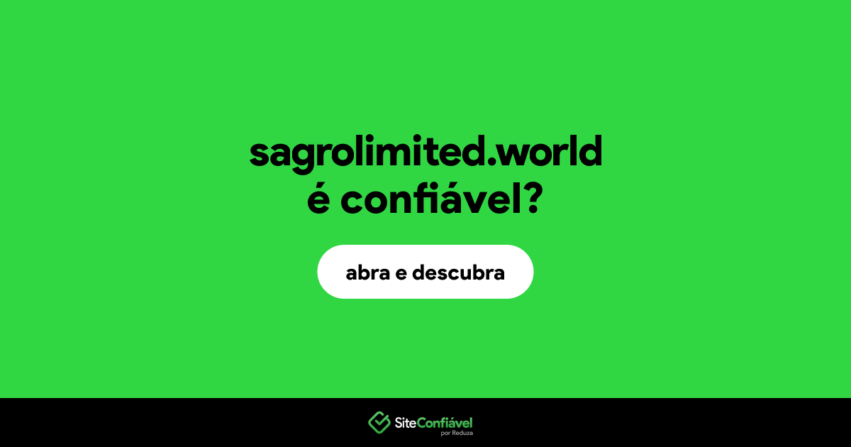 O site sagrolimited.world é confiável?