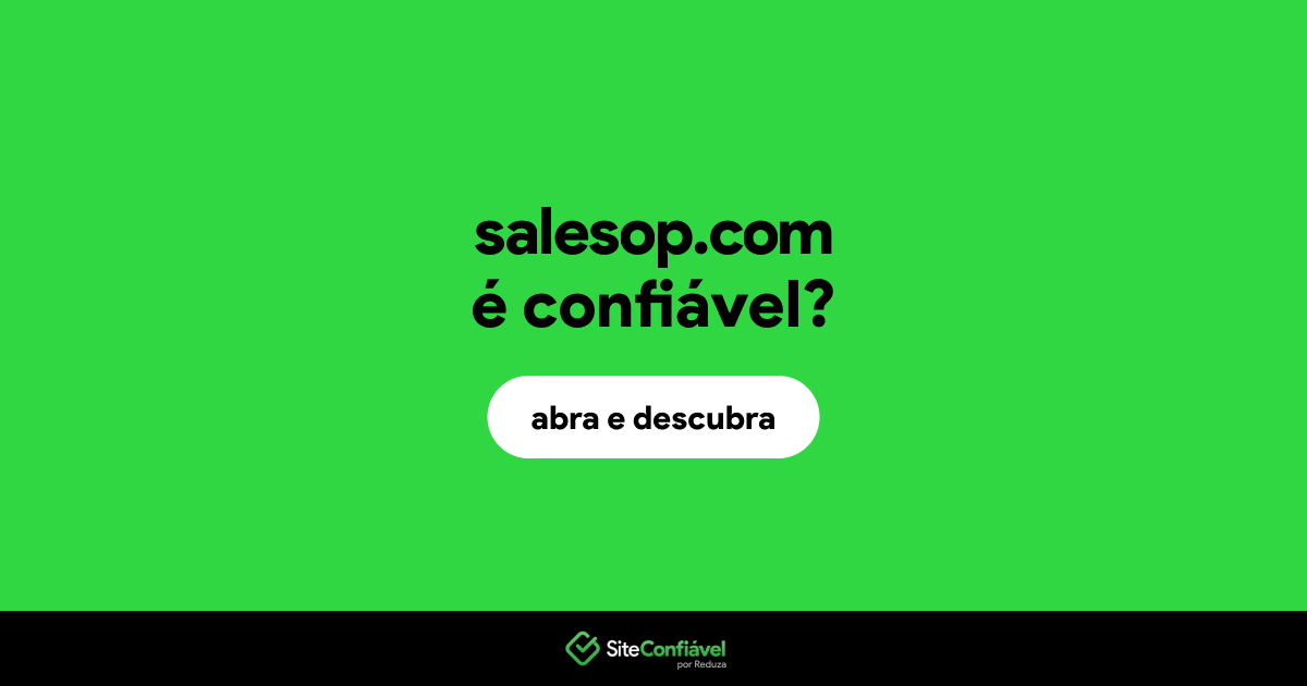 O site salesop.com é confiável?