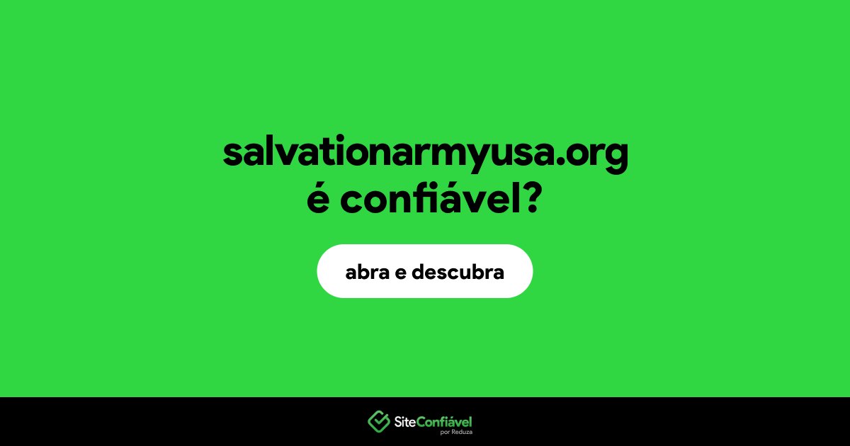O site salvationarmyusa.org é confiável?