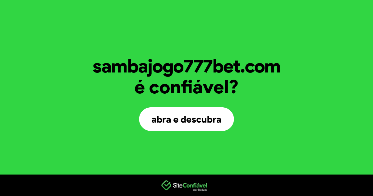 O site sambajogo777bet.com é confiável?