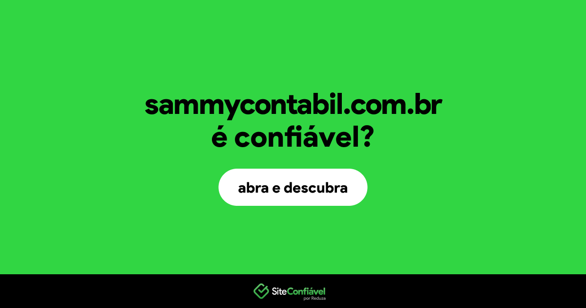 O site sammycontabil.com.br é confiável?