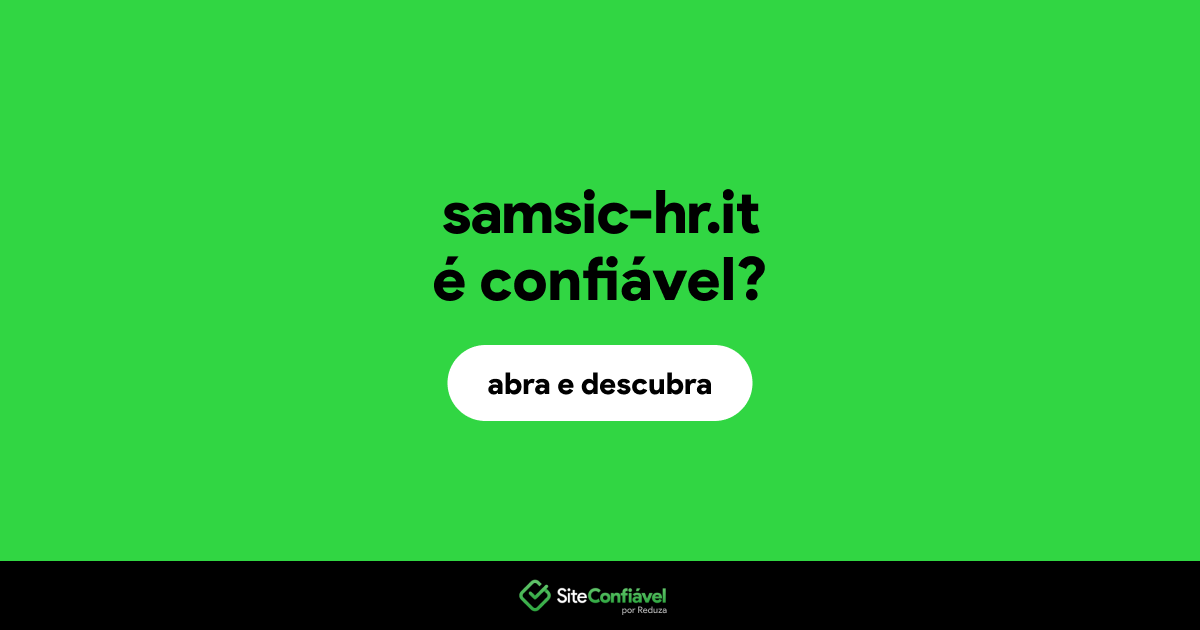 O site samsic-hr.it é confiável?