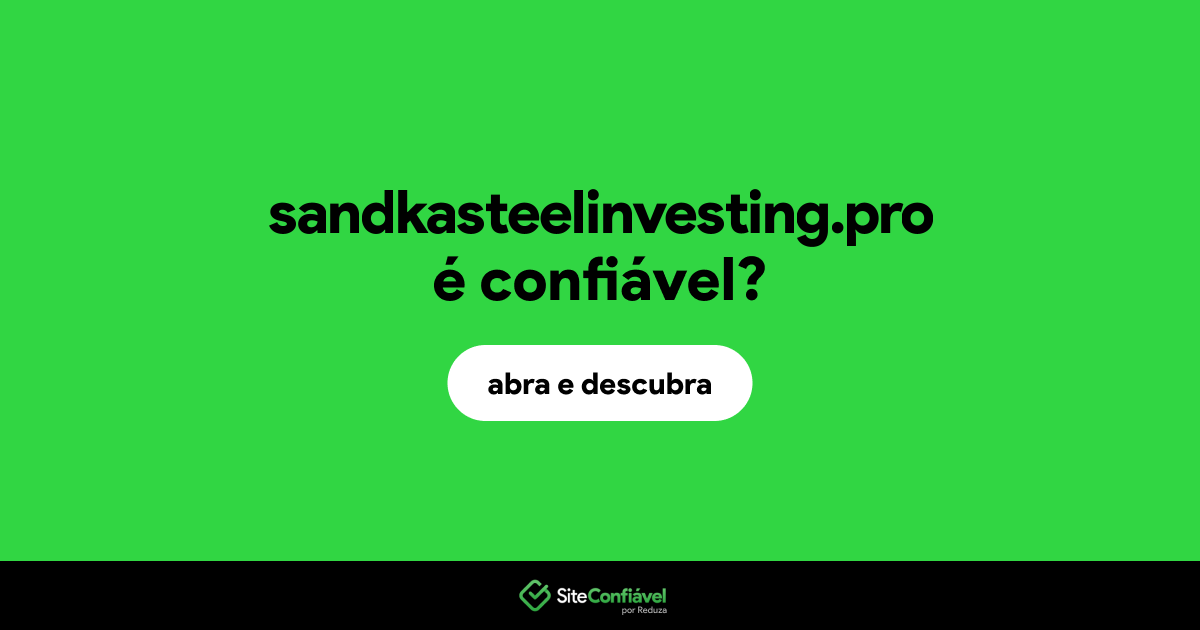 O site sandkasteelinvesting.pro é confiável?