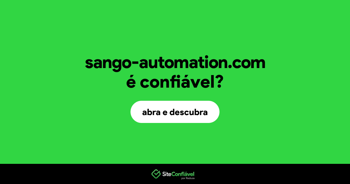 O site sango-automation.com é confiável?