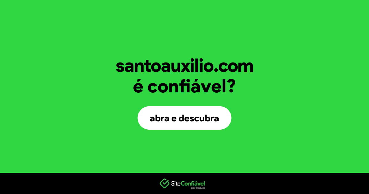 O site santoauxilio.com é confiável?