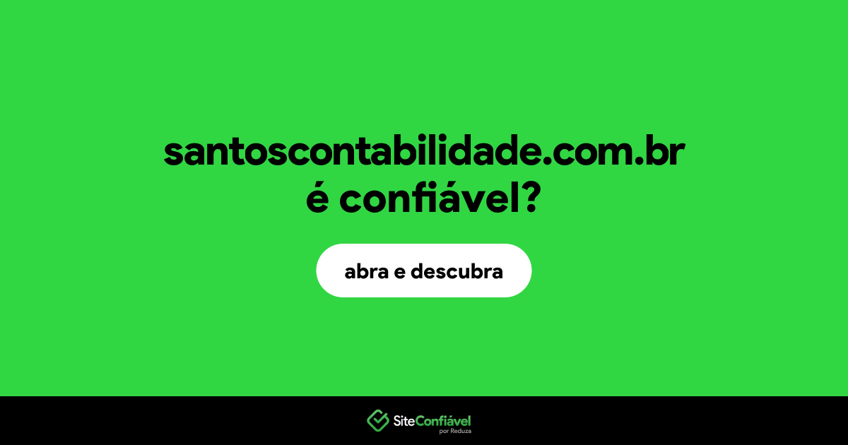 O site santoscontabilidade.com.br é confiável?