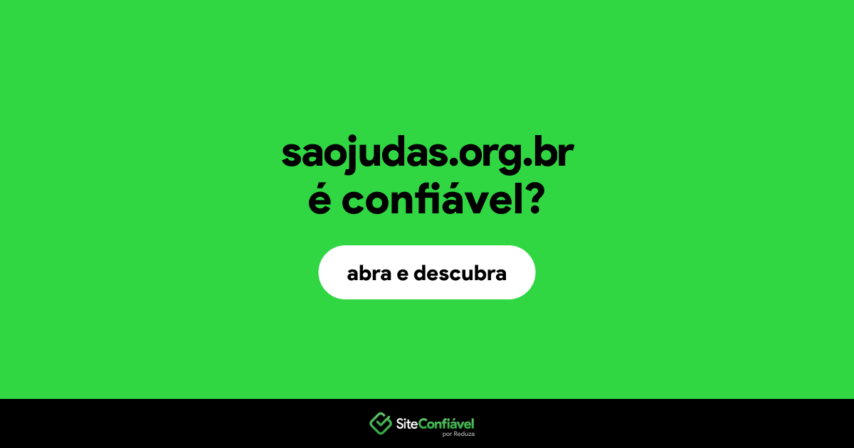 O site saojudas.org.br é confiável?