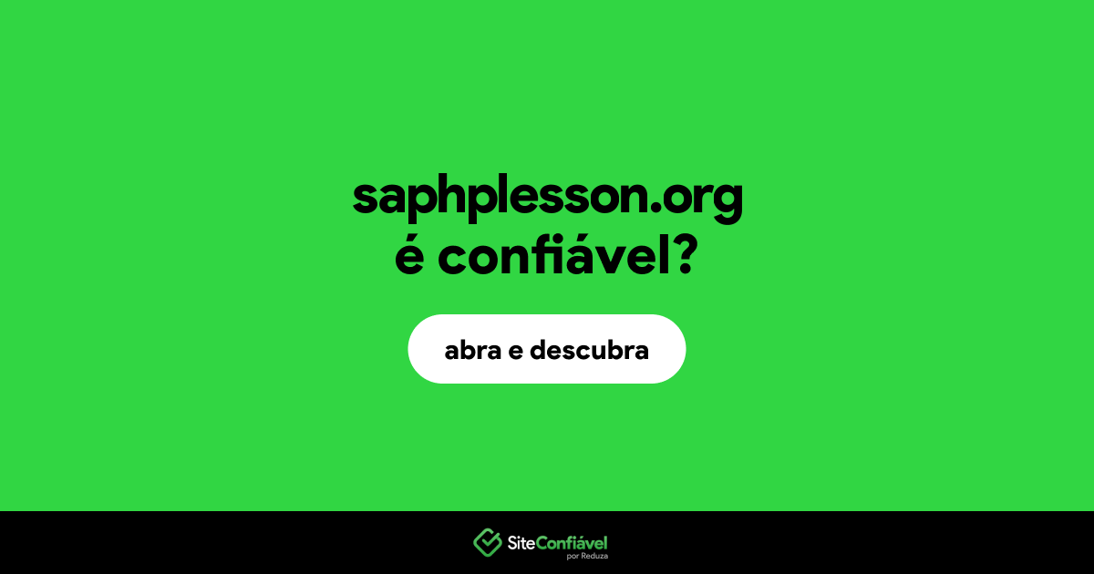 O site saphplesson.org é confiável?