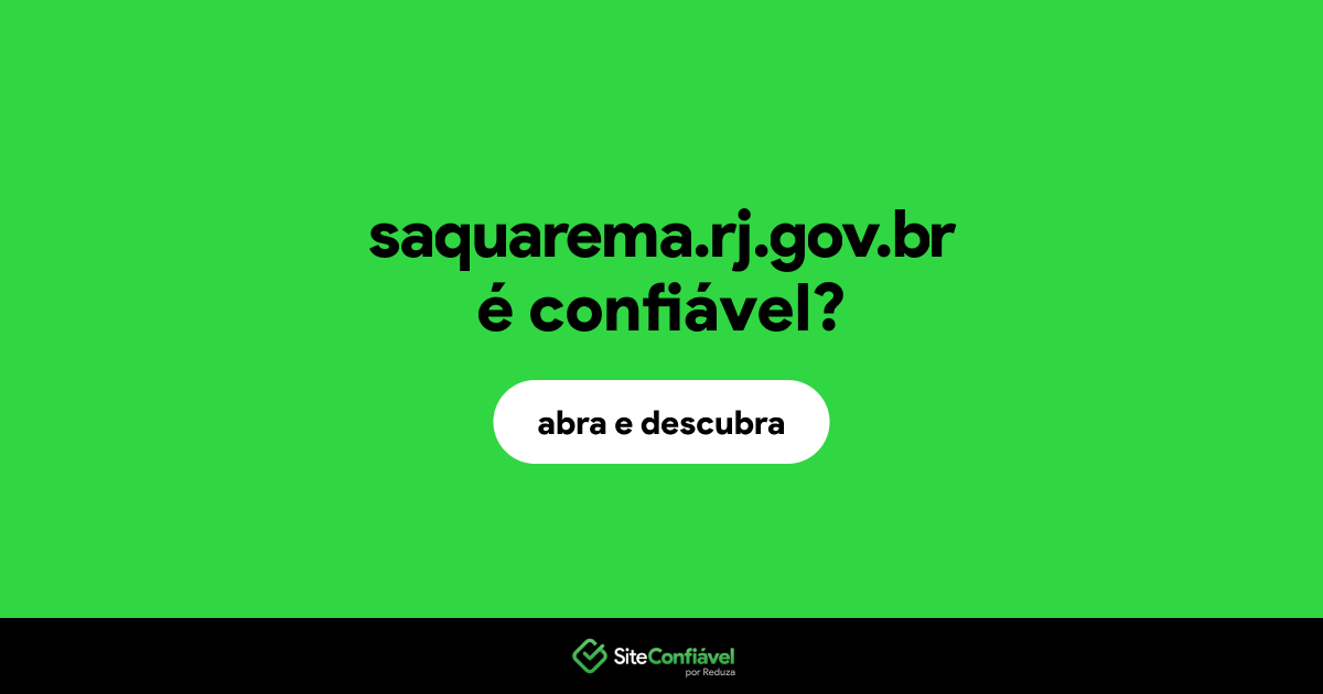 O site saquarema.rj.gov.br é confiável?