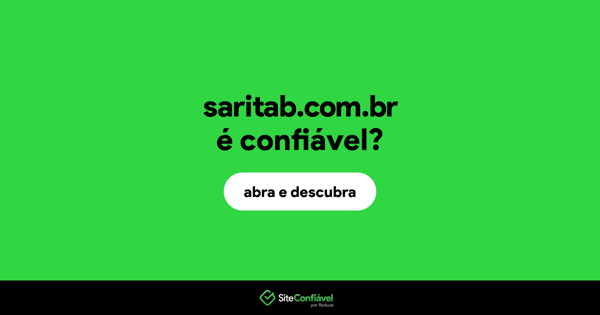 O site saritab.com.br é confiável?