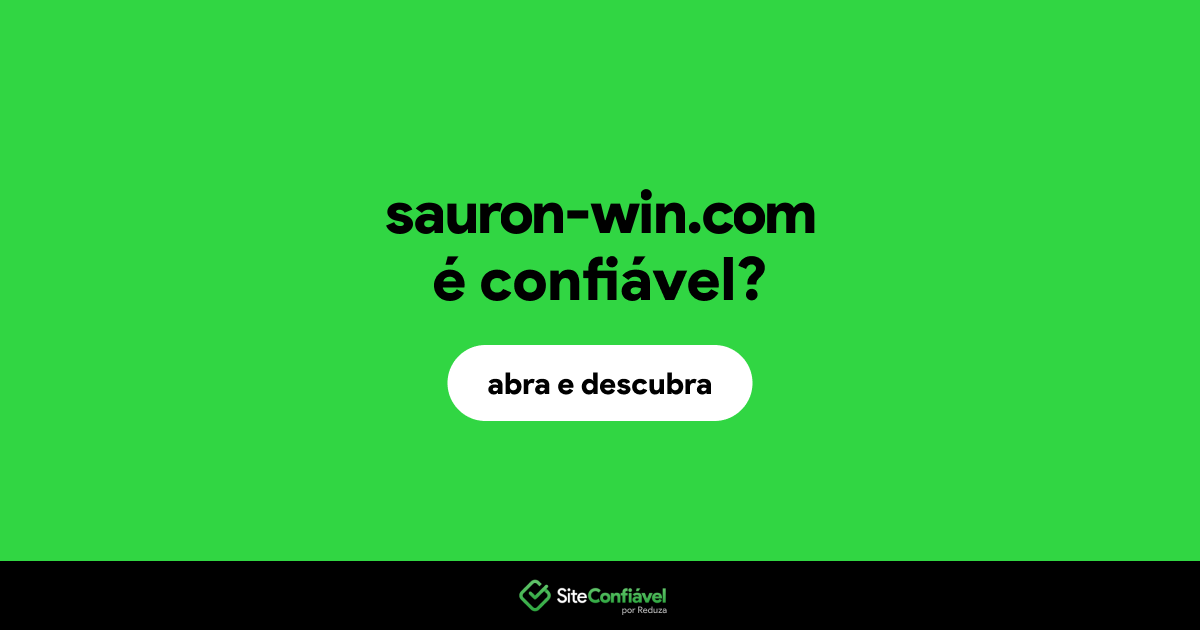 O site sauron-win.com é confiável?