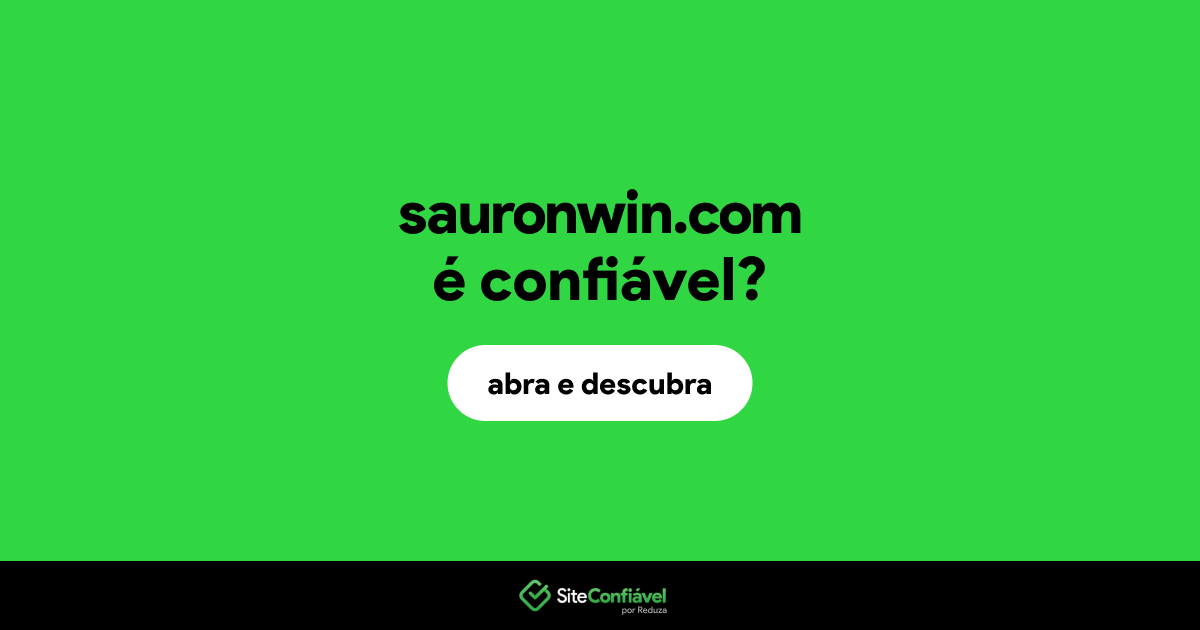 O site sauronwin.com é confiável?