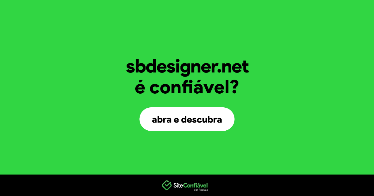O site sbdesigner.net é confiável?