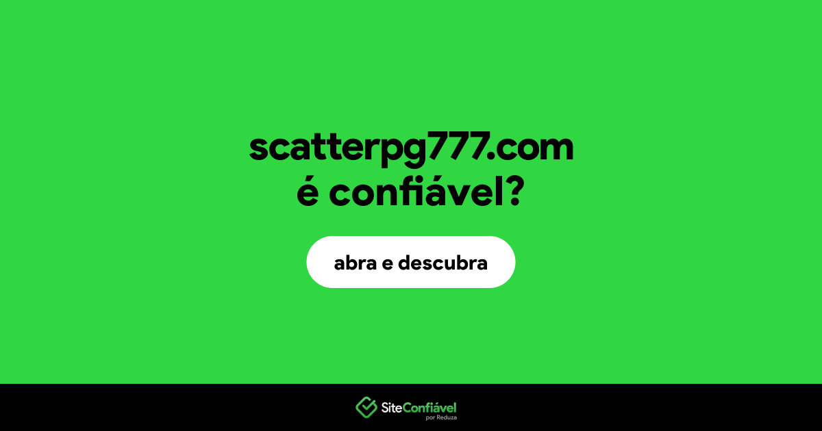 O site scatterpg777.com é confiável?