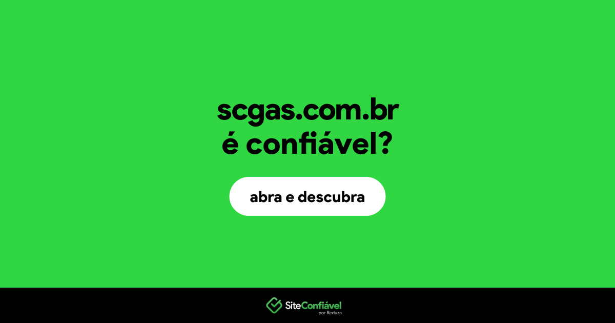 O site scgas.com.br é confiável?