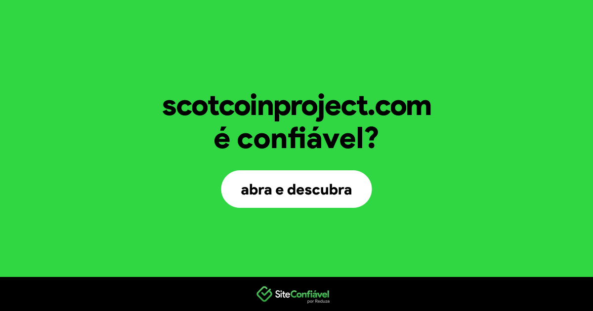 O site scotcoinproject.com é confiável?