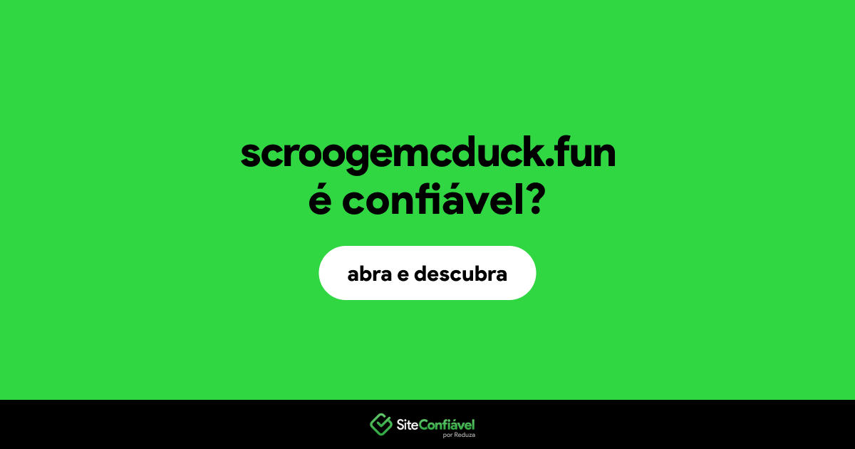 O site scroogemcduck.fun é confiável?