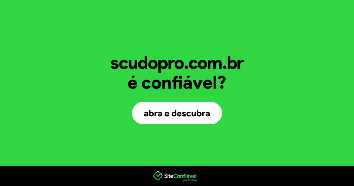 O site scudopro.com.br é confiável?