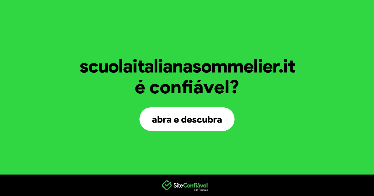O site scuolaitalianasommelier.it é confiável?